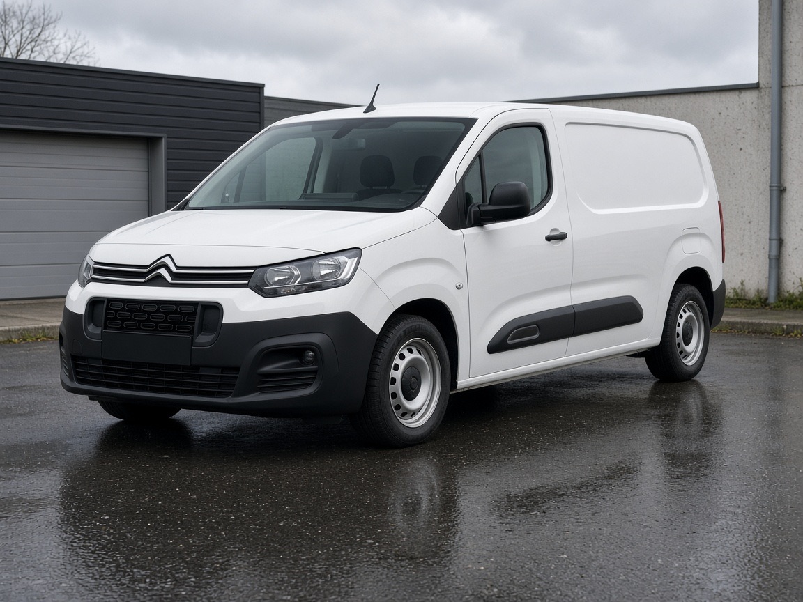 White Citroën Berlingo XL, front, three seats
